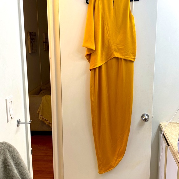 Golden Silk Halston Gown - Picture 7 of 8